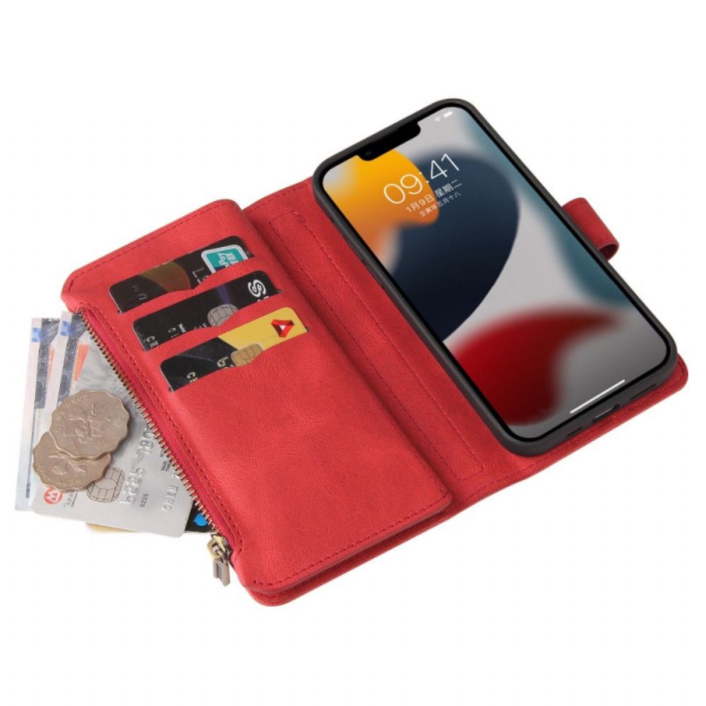 Flip Case Für iPhone 14 Multifunktionaler Kartenhalter