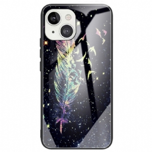 Handyhülle Für iPhone 14 Feder Aus Gehärtetem Glas