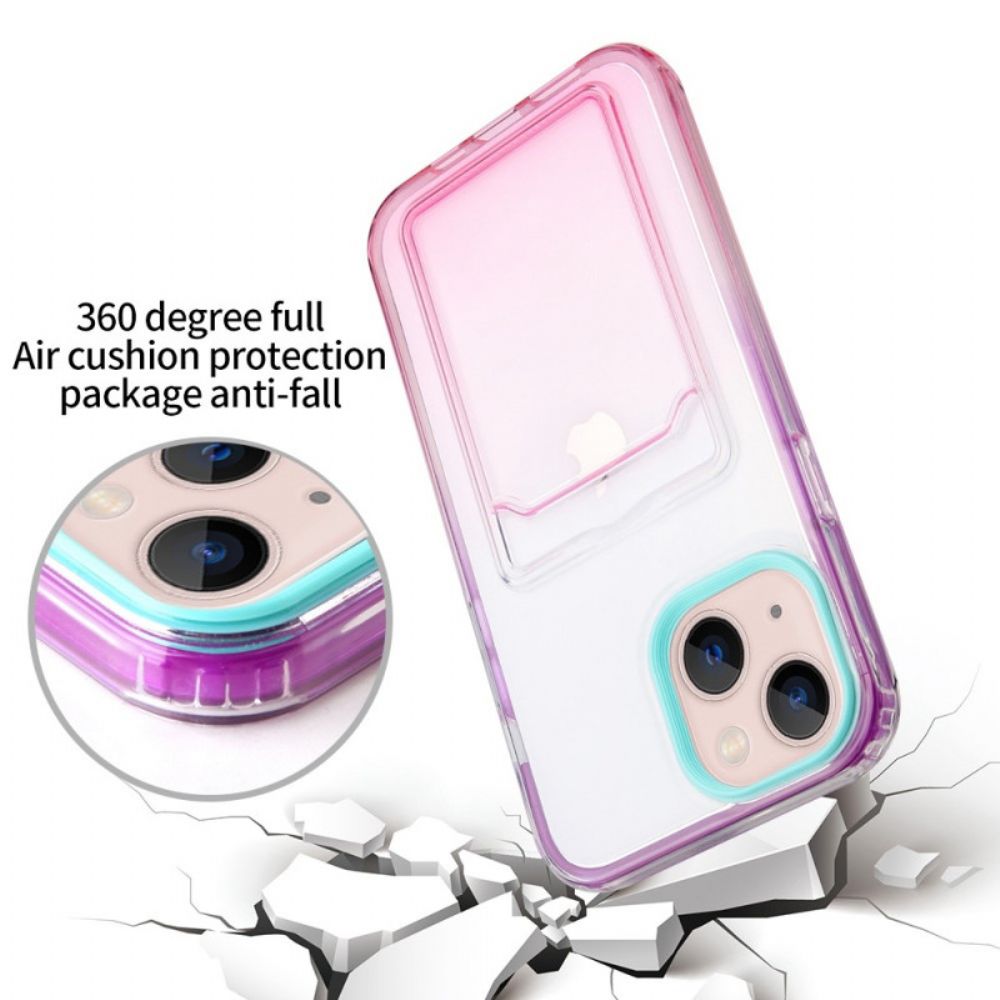 Hülle Für iPhone 14 Gradientenkartenhalter