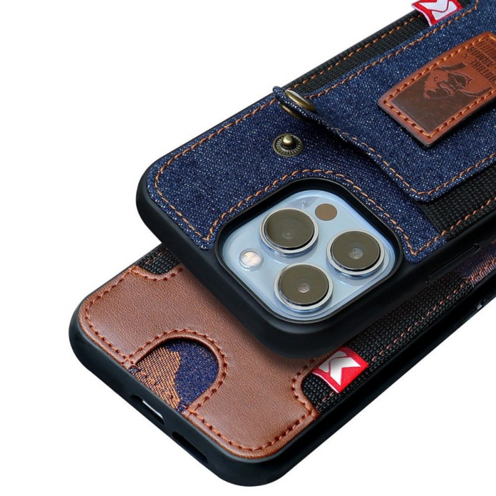 Hülle Für iPhone 14 Kartenhalter Und Jeansband