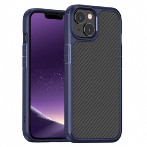 Hülle Für iPhone 14 Klare Kohlefaser