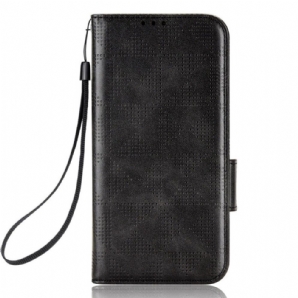 Lederhüllen Für iPhone 14 Dreiecke Mit Lanyard