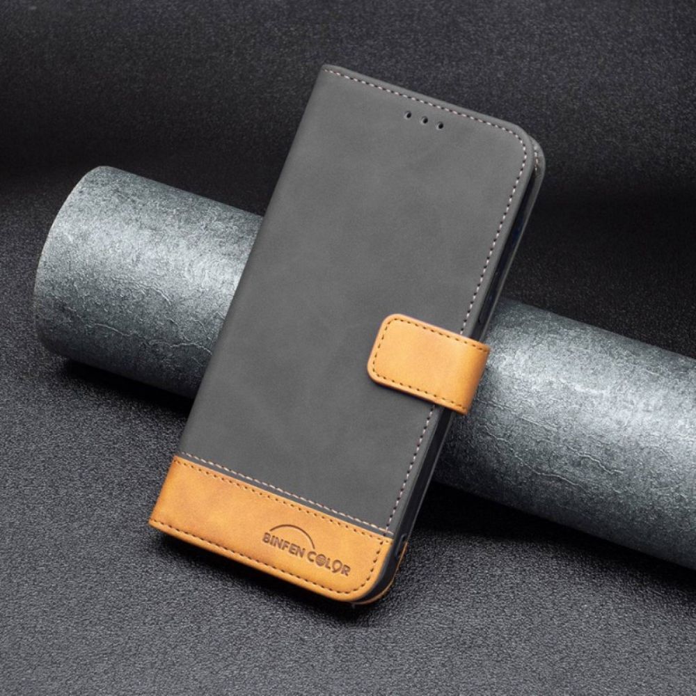 Lederhüllen Für iPhone 14 Zweifarbig Binfen Farbe