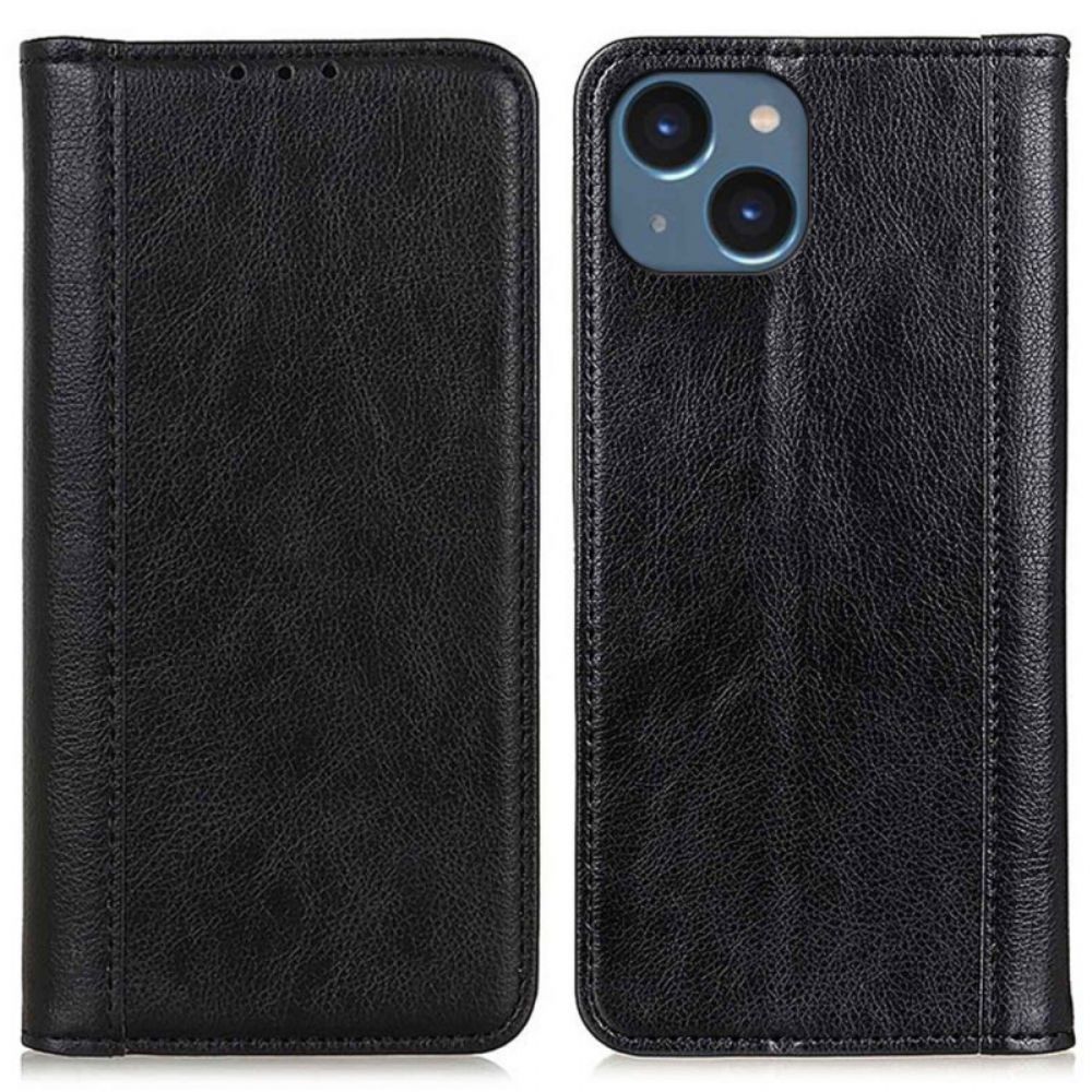 Schutzhülle Für iPhone 14 Flip Case Gestyltes Spaltleder