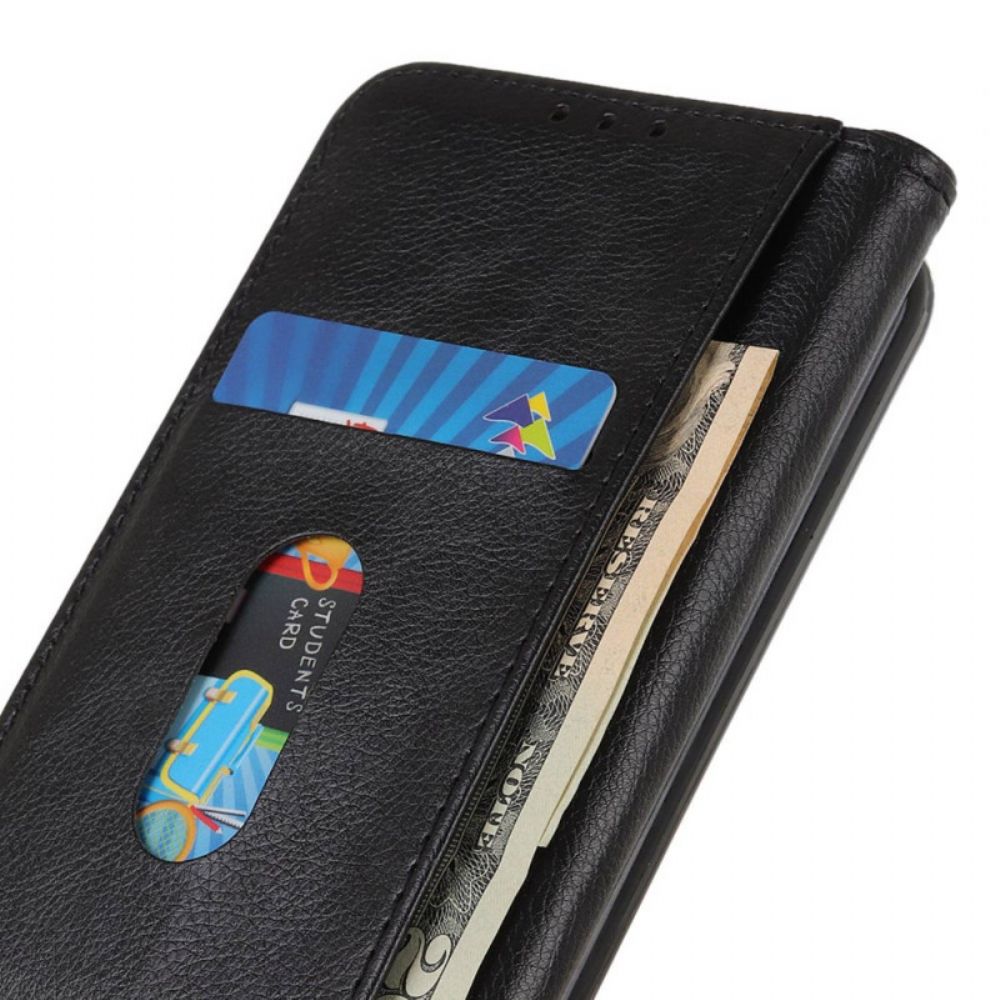 Schutzhülle Für iPhone 14 Flip Case Gestyltes Spaltleder