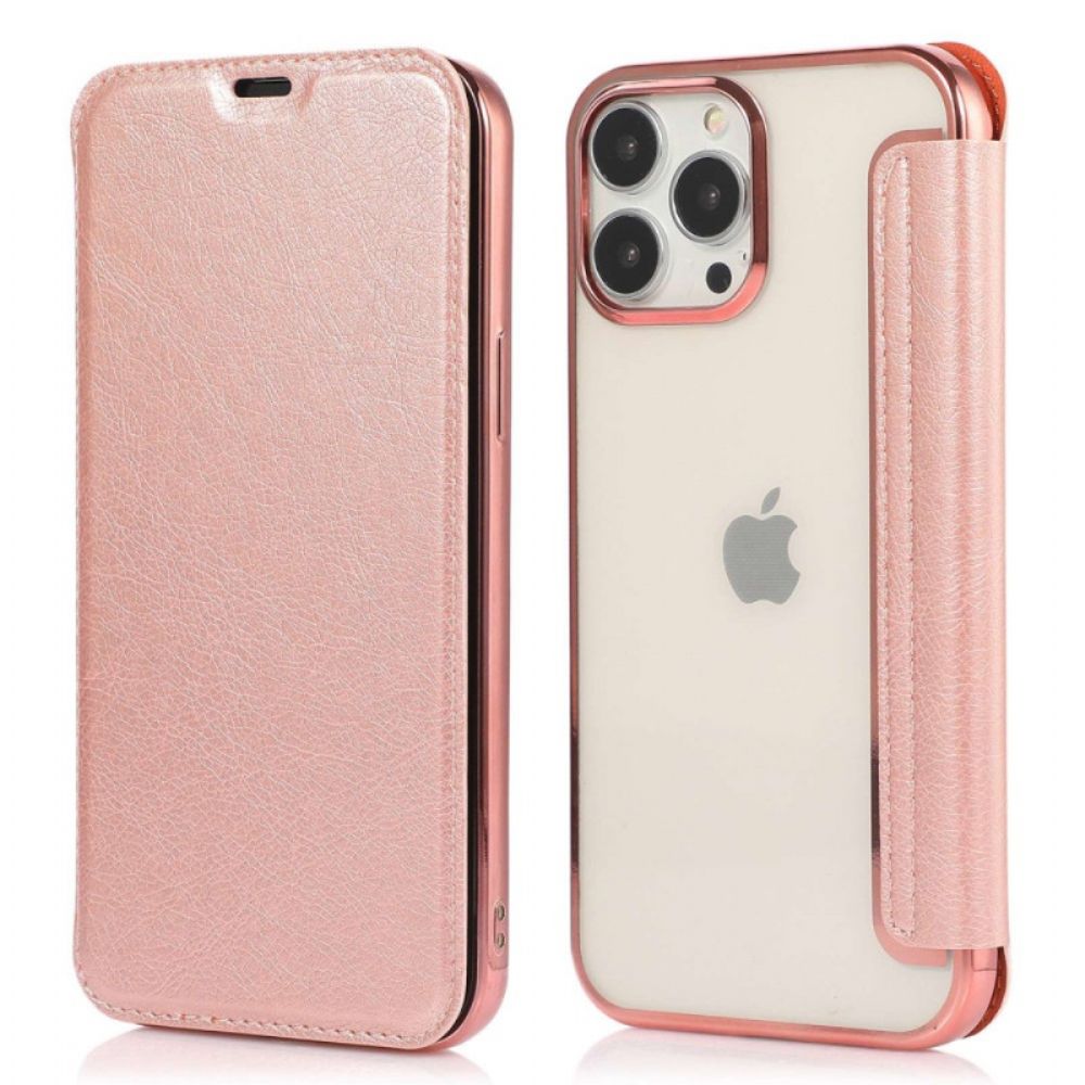 Schutzhülle Für iPhone 14 Flip Case Kartenetui Aus Kunstleder