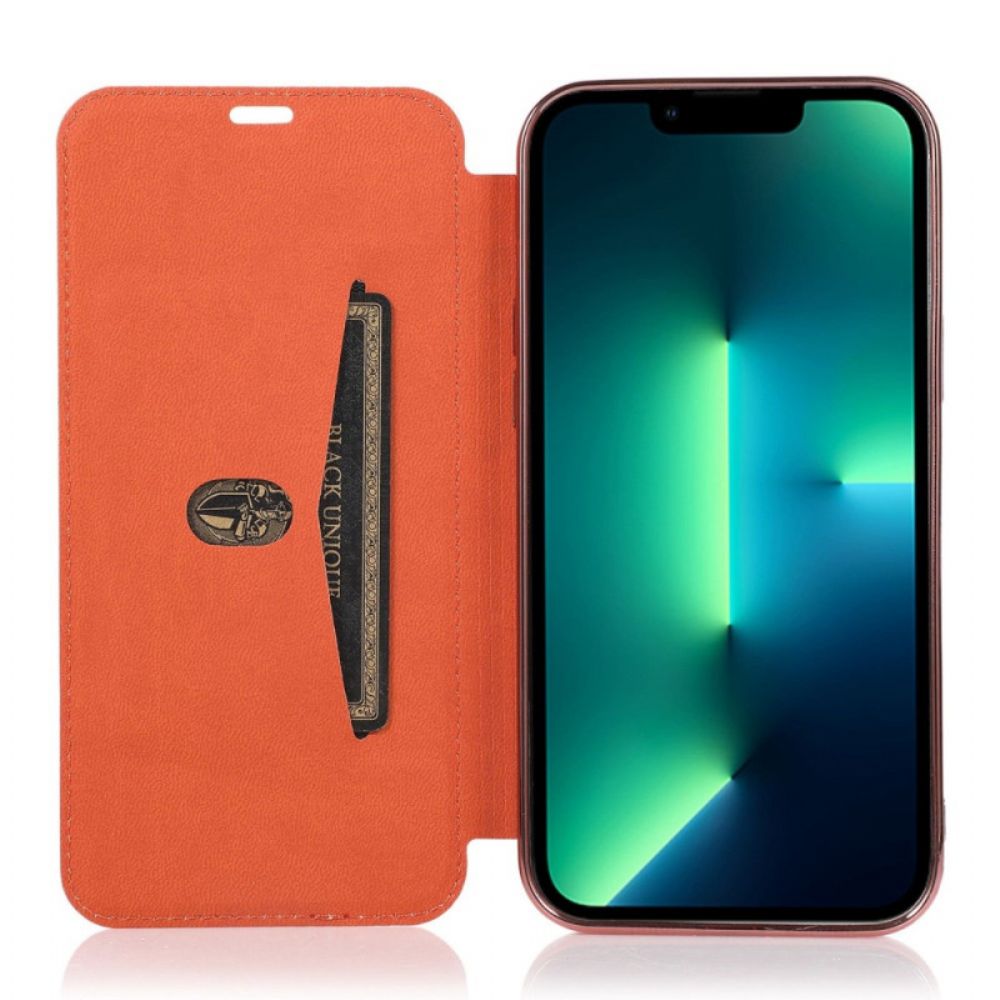Schutzhülle Für iPhone 14 Flip Case Kartenetui Aus Kunstleder