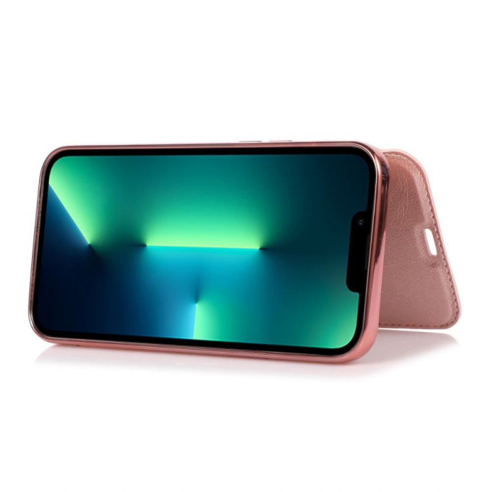 Schutzhülle Für iPhone 14 Flip Case Kartenetui Aus Kunstleder