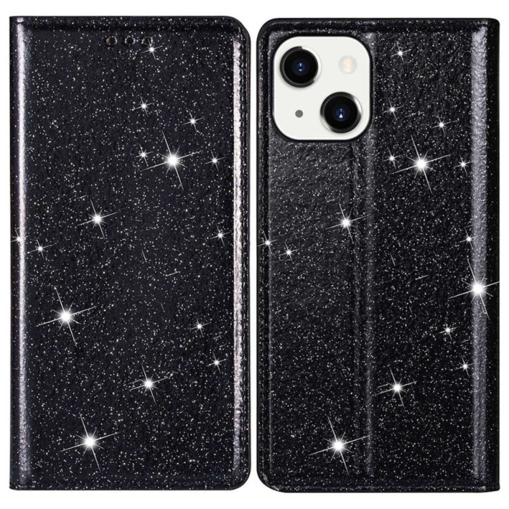 Schutzhülle Für iPhone 14 Flip Case Pailletten-stil
