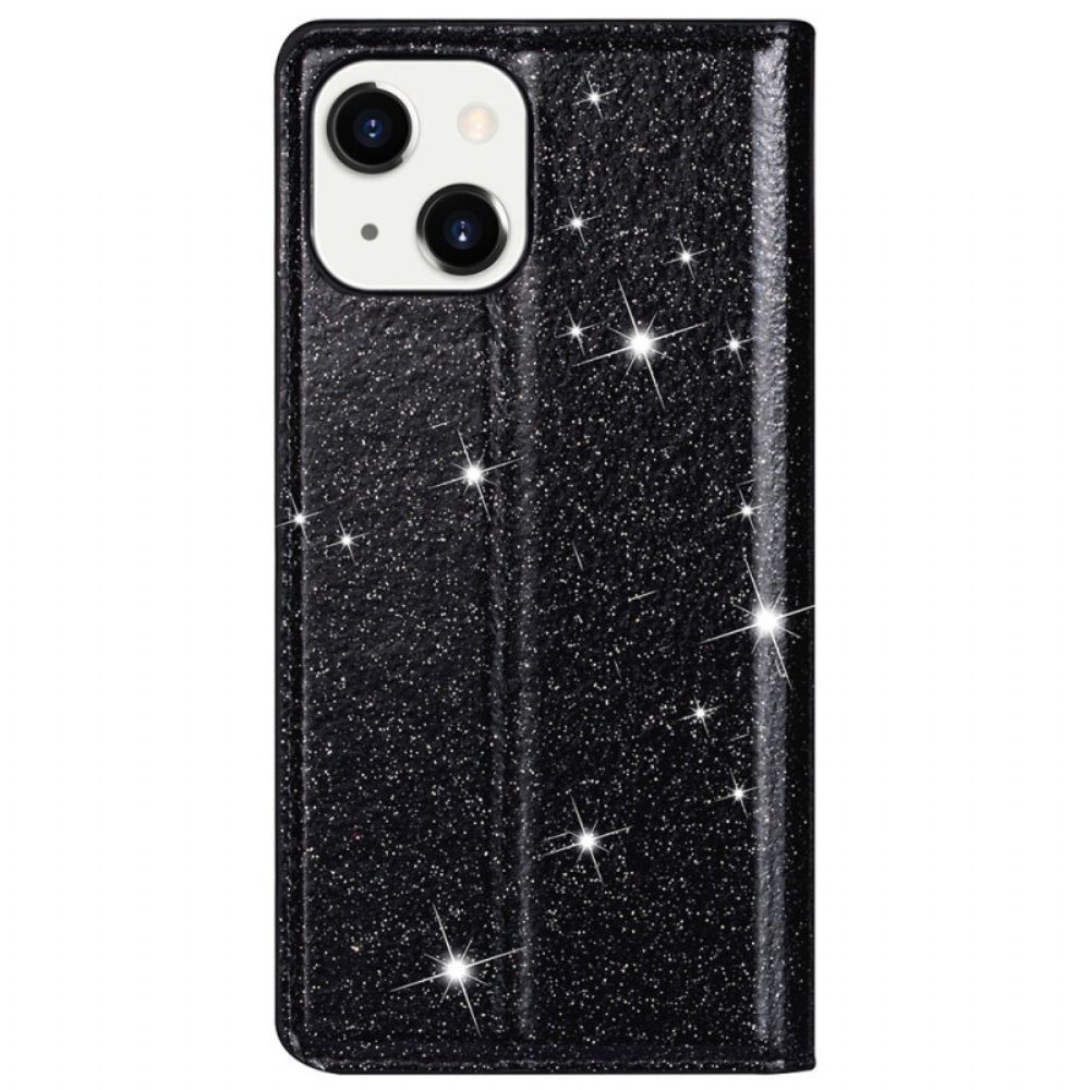 Schutzhülle Für iPhone 14 Flip Case Pailletten-stil