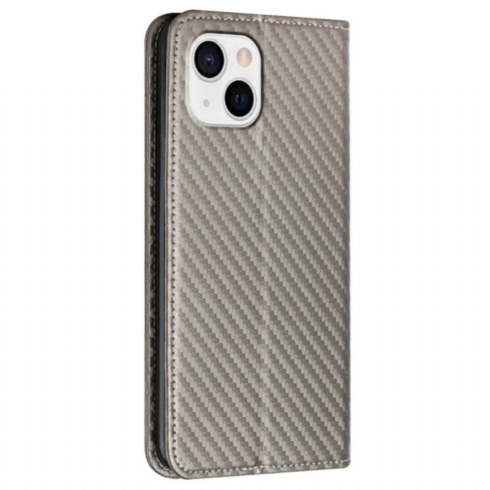 Schutzhülle Für iPhone 14 Mit Kordel Flip Case Kohlefaser-armbandstil