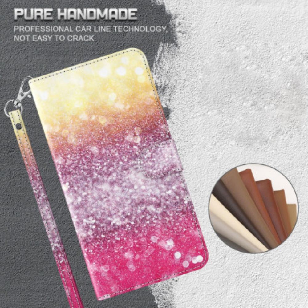 Flip Case Für Samsung Galaxy A32 5G Light Spot Magenta Glitter
