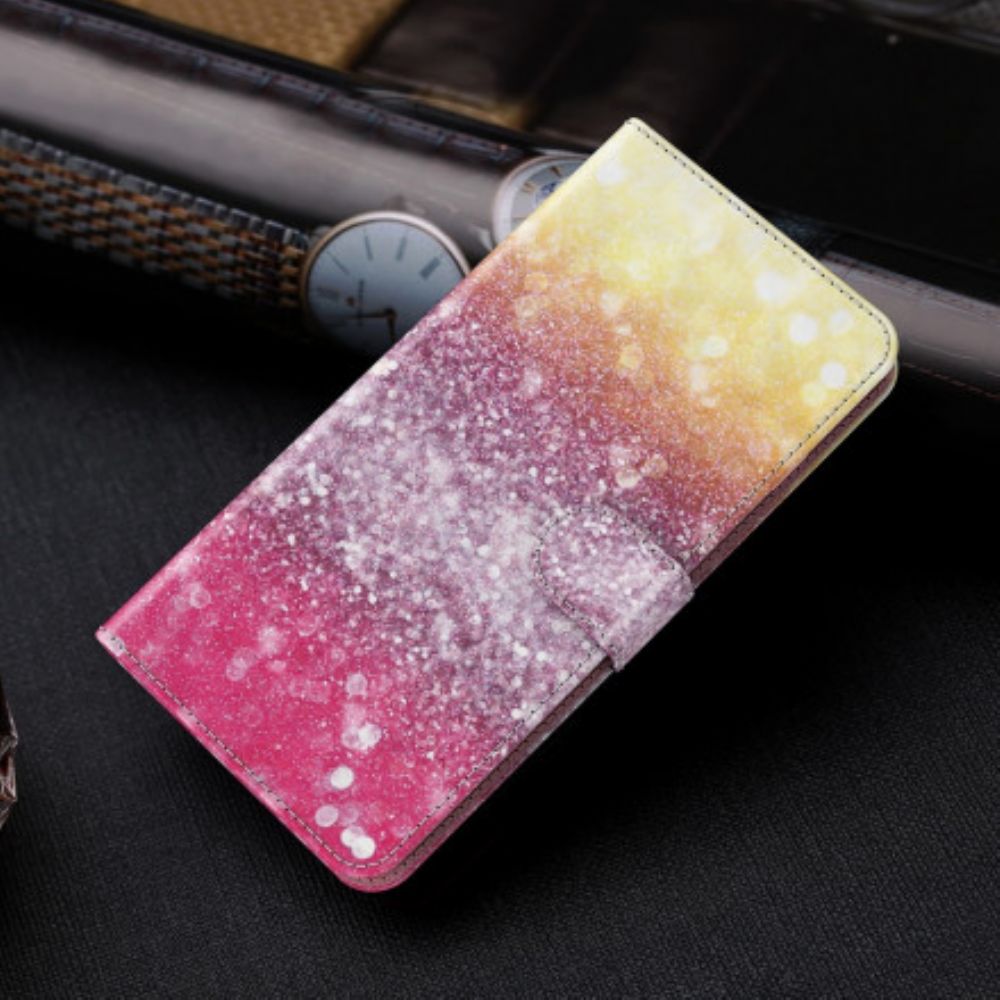 Flip Case Für Samsung Galaxy A32 5G Light Spot Magenta Glitter