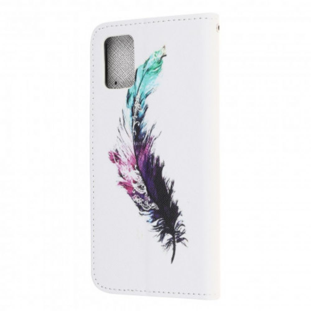 Flip Case Für Samsung Galaxy A32 5G Mit Kordel Tangafeder