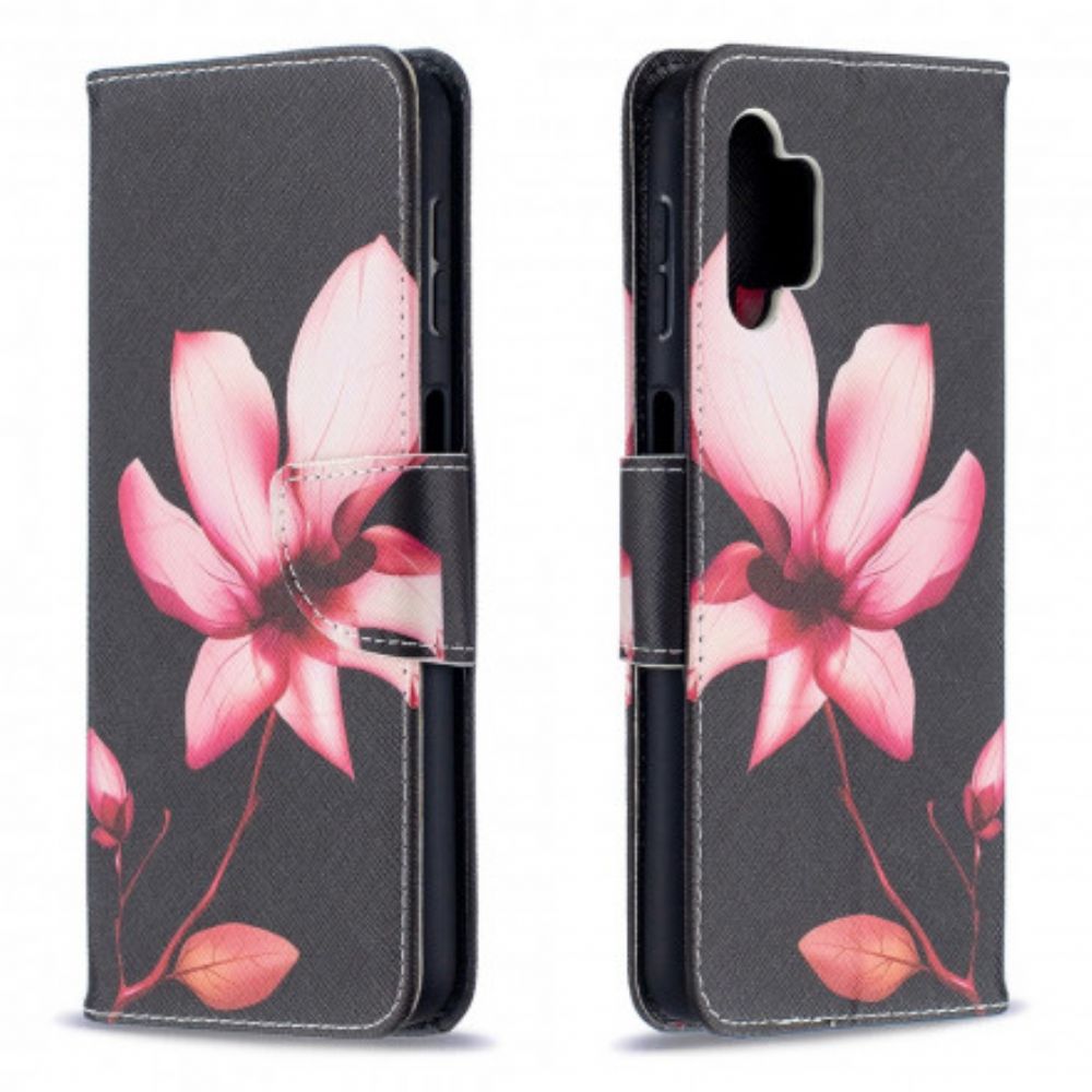 Flip Case Für Samsung Galaxy A32 5G Rosa Blume