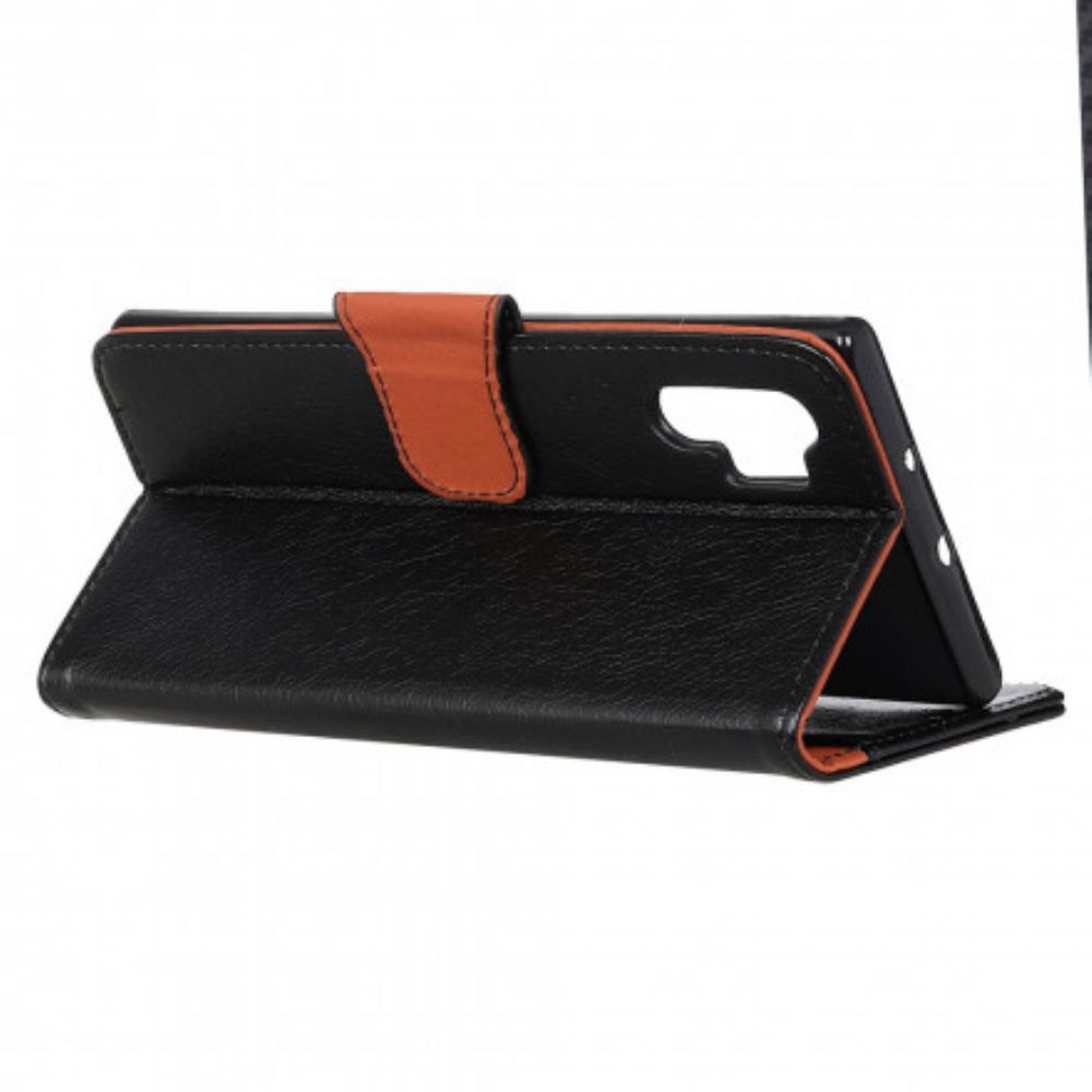 Flip Case Für Samsung Galaxy A32 5G Spaltnappaleder