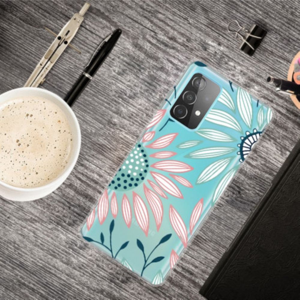 Handyhülle Für Samsung Galaxy A32 5G Durchsichtige Blume