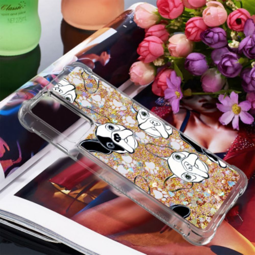 Handyhülle Für Samsung Galaxy A32 5G Herr Glitzerhund