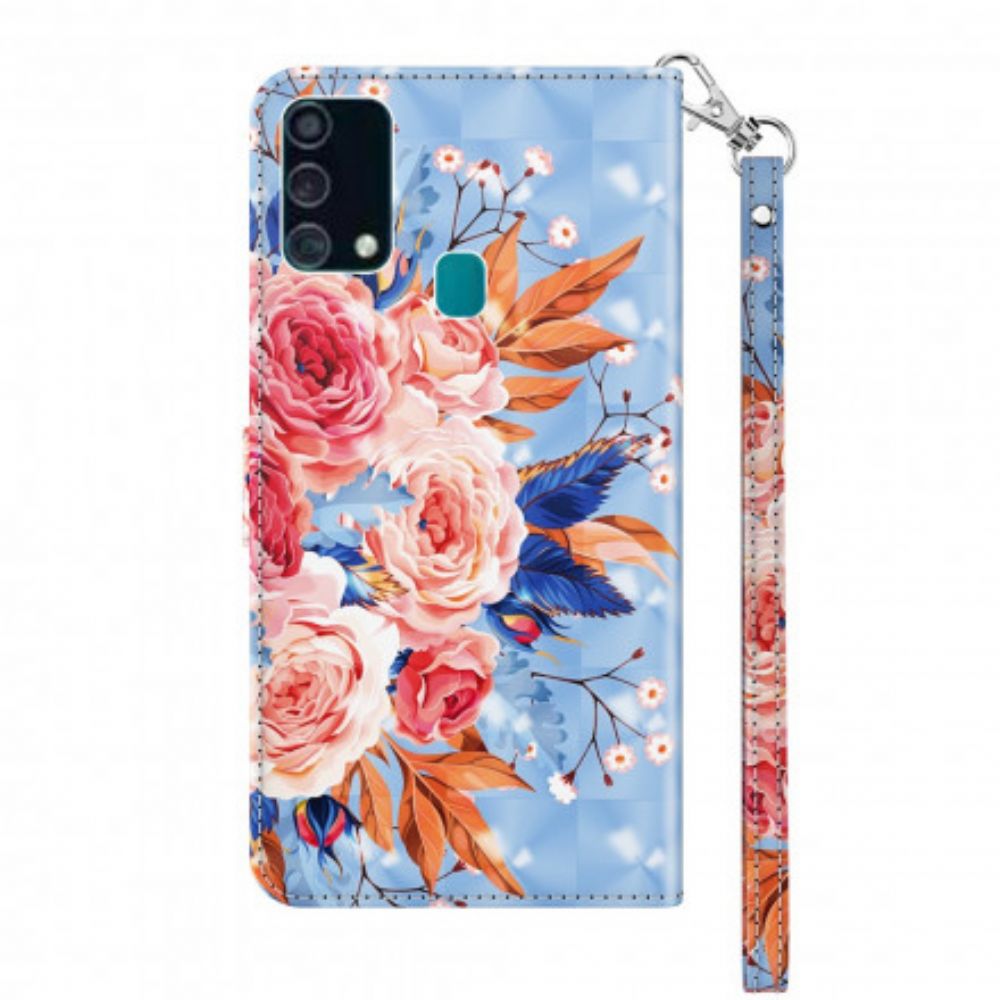 Lederhüllen Für Samsung Galaxy A32 5G Romantischer Spot Mit Umhängeband