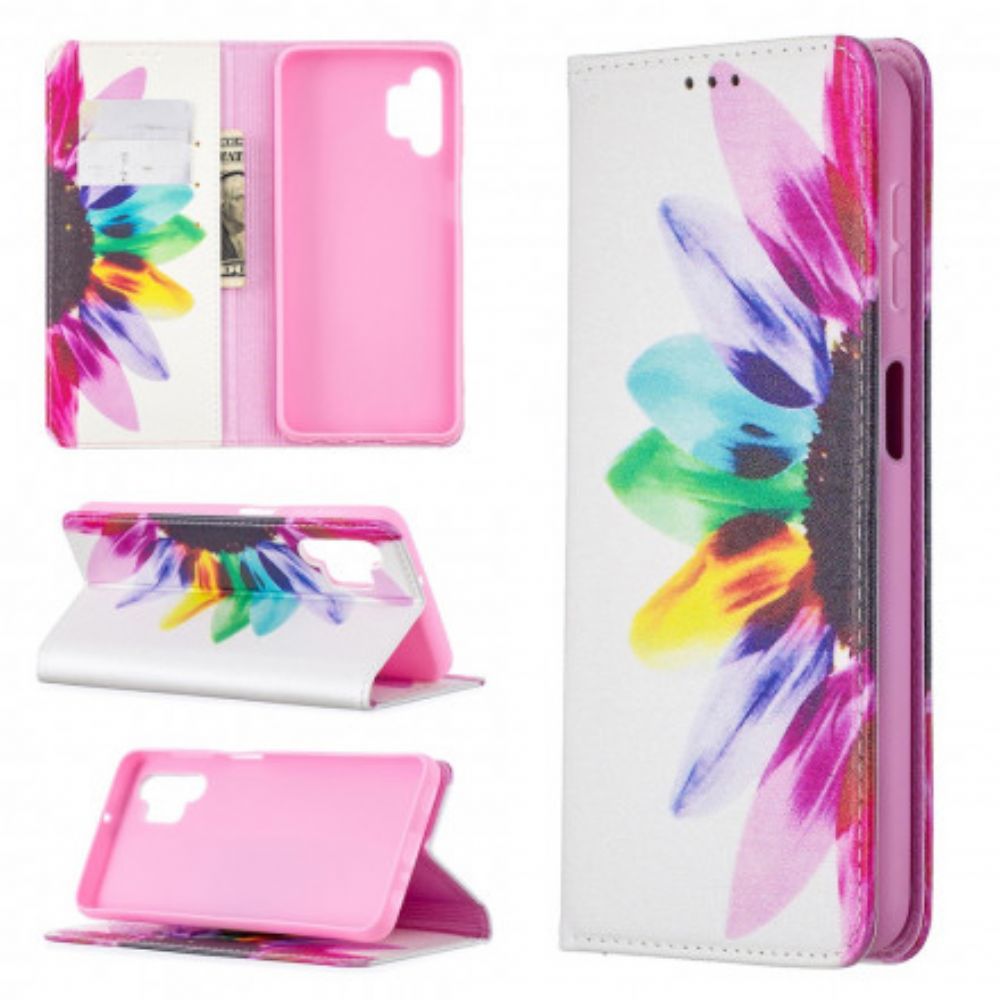 Schutzhülle Für Samsung Galaxy A32 5G Flip Case Aquarell Blume