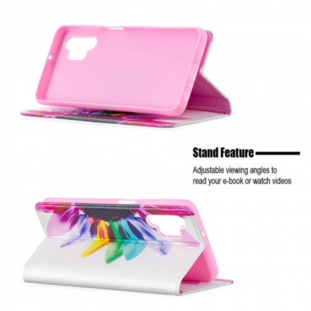 Schutzhülle Für Samsung Galaxy A32 5G Flip Case Aquarell Blume