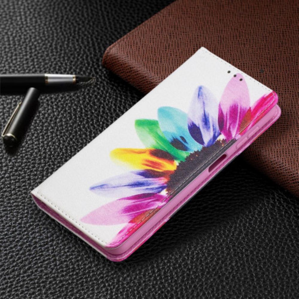 Schutzhülle Für Samsung Galaxy A32 5G Flip Case Aquarell Blume