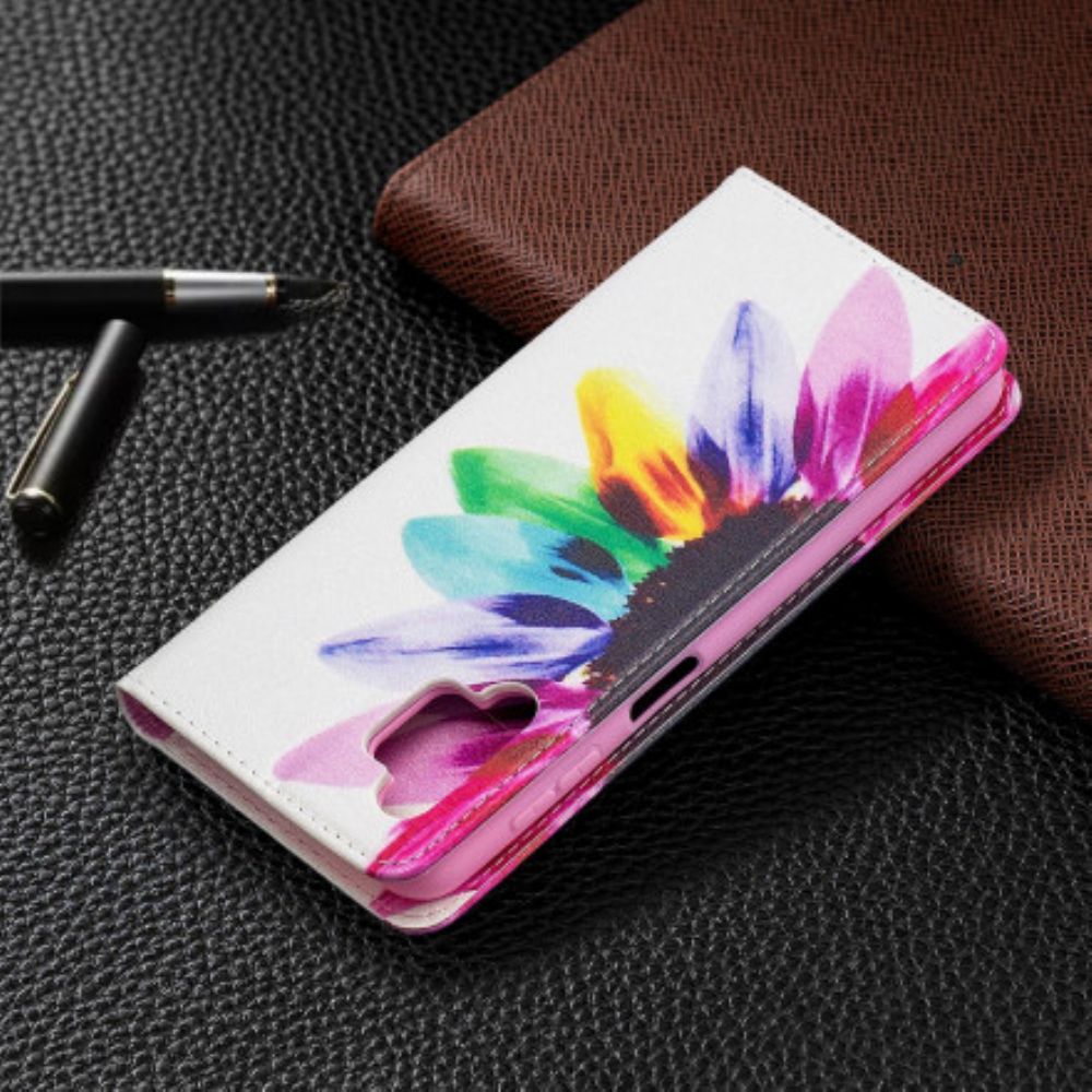 Schutzhülle Für Samsung Galaxy A32 5G Flip Case Aquarell Blume