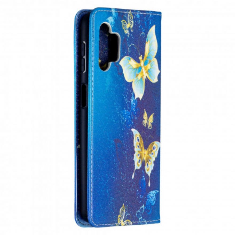 Schutzhülle Für Samsung Galaxy A32 5G Flip Case Bunte Schmetterlinge