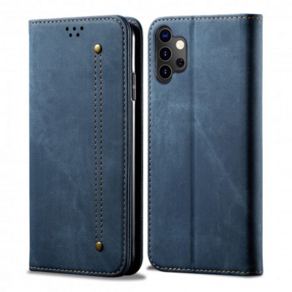 Schutzhülle Für Samsung Galaxy A32 5G Flip Case Jeansstoff