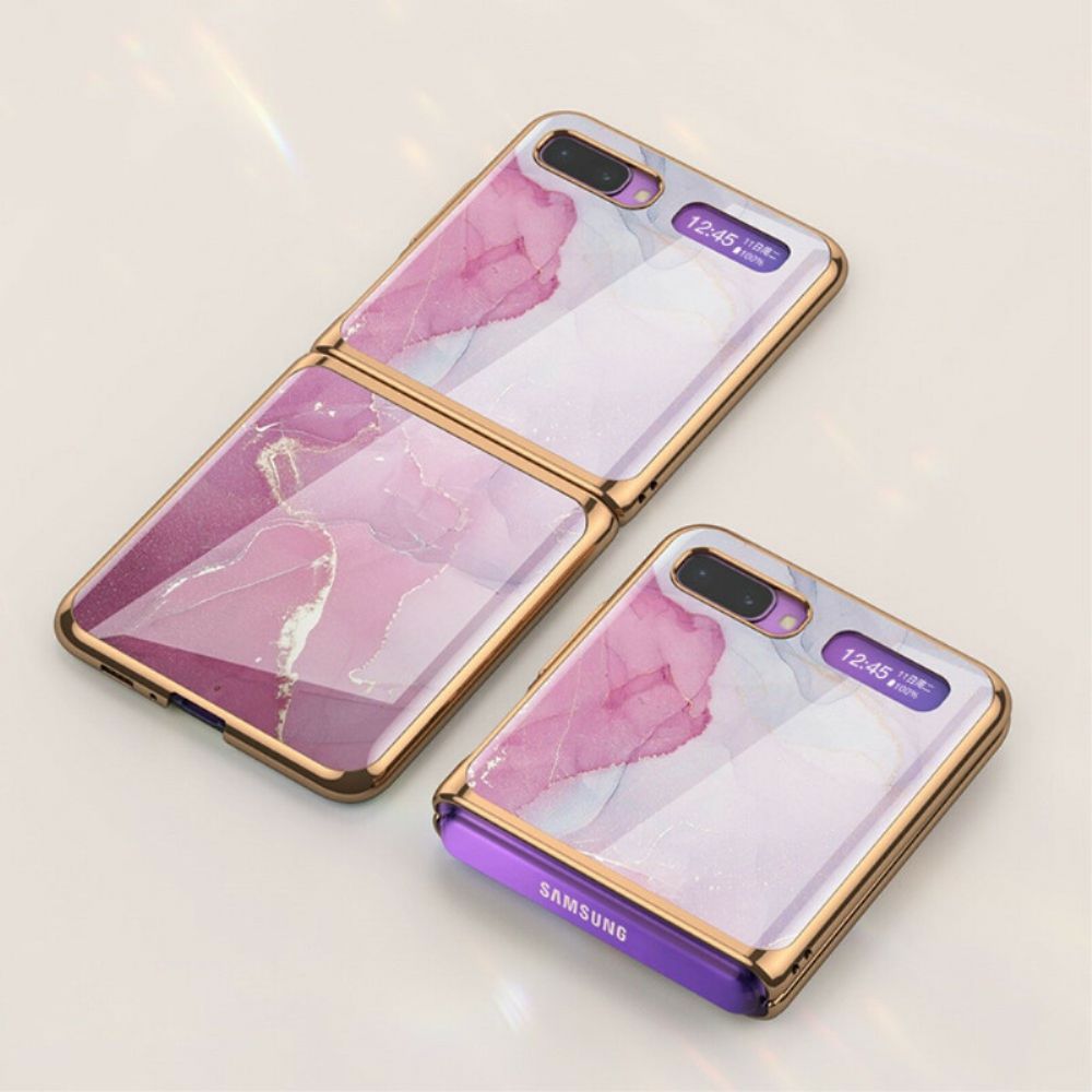 Handyhülle Für Samsung Galaxy Z Flip Flip Case Gkk Farbige Marmoroptik