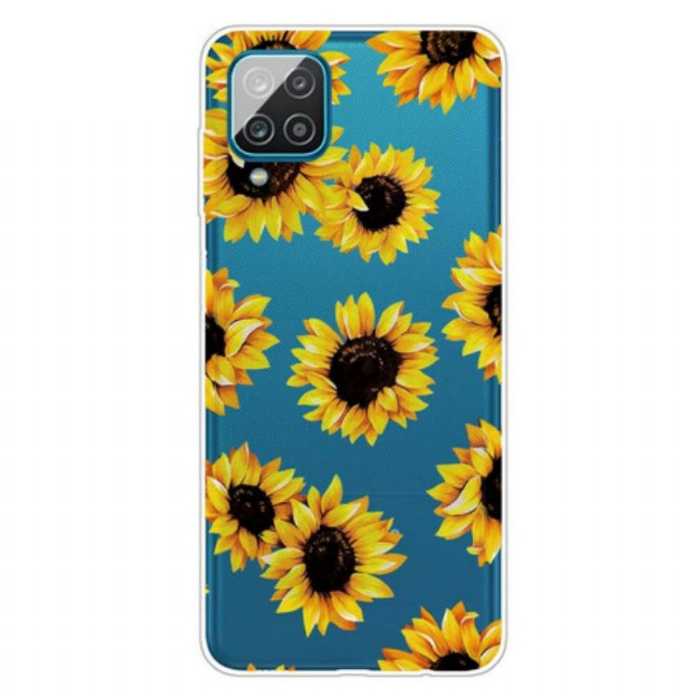 Handyhülle Für Samsung Galaxy M12 / A12 Sonnenblumen