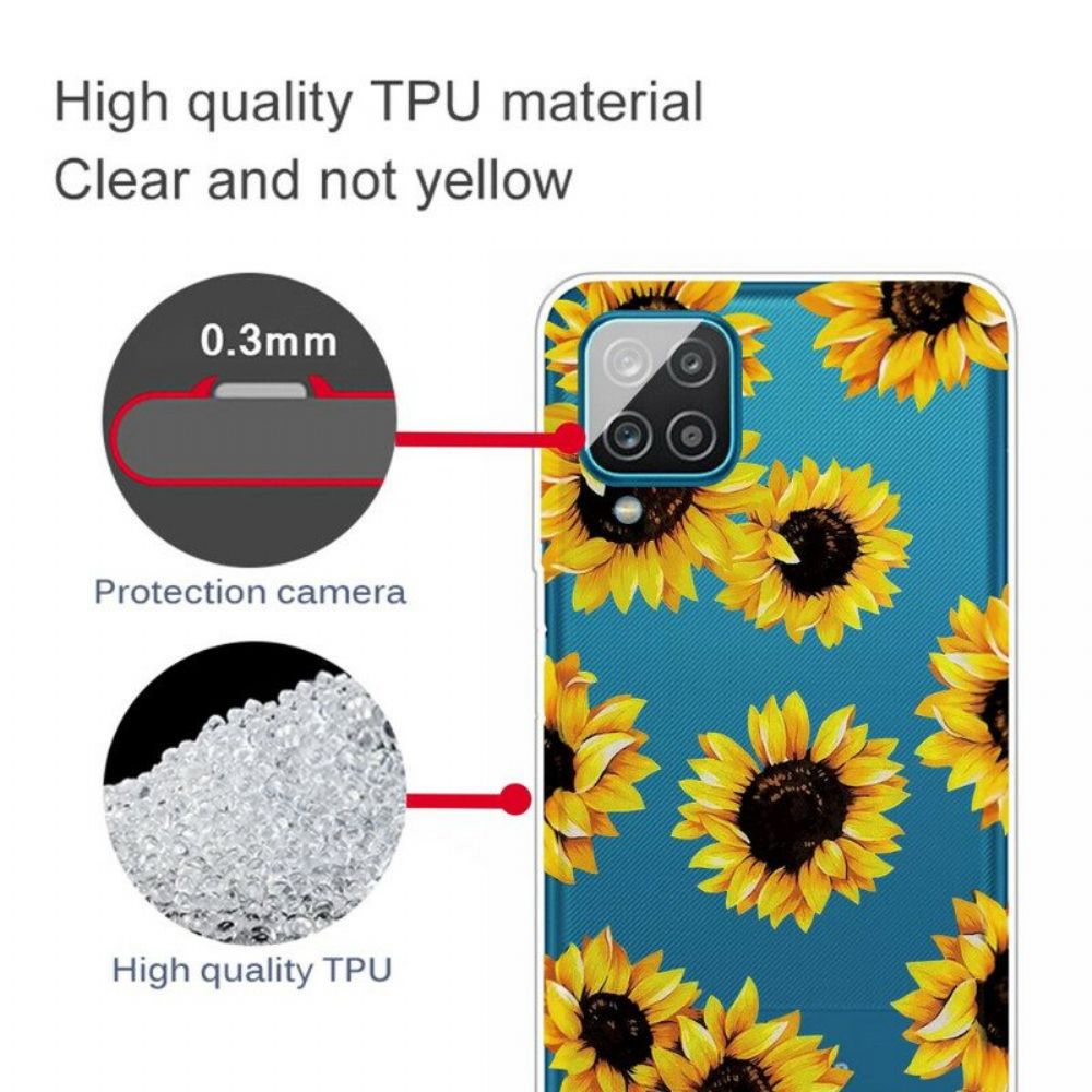 Handyhülle Für Samsung Galaxy M12 / A12 Sonnenblumen