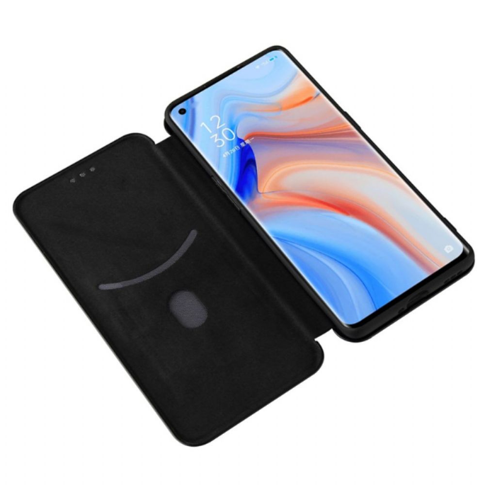 Schutzhülle Für Oppo Find X3 Lite Flip Case Farbiges Karbon-silikon