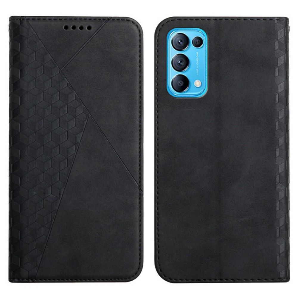 Schutzhülle Für Oppo Find X3 Lite Flip Case Geo-leder-effekt