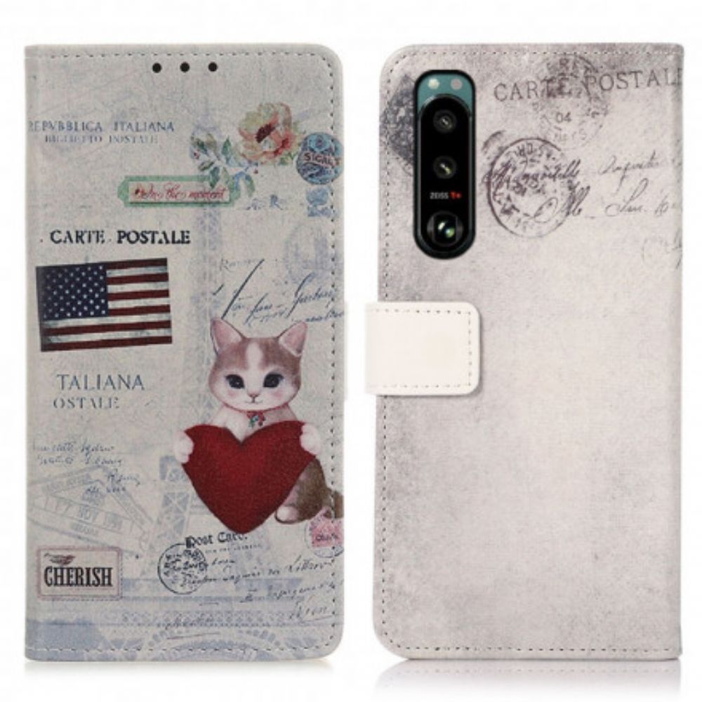 Flip Case Für Sony Xperia 5 III Reisekat
