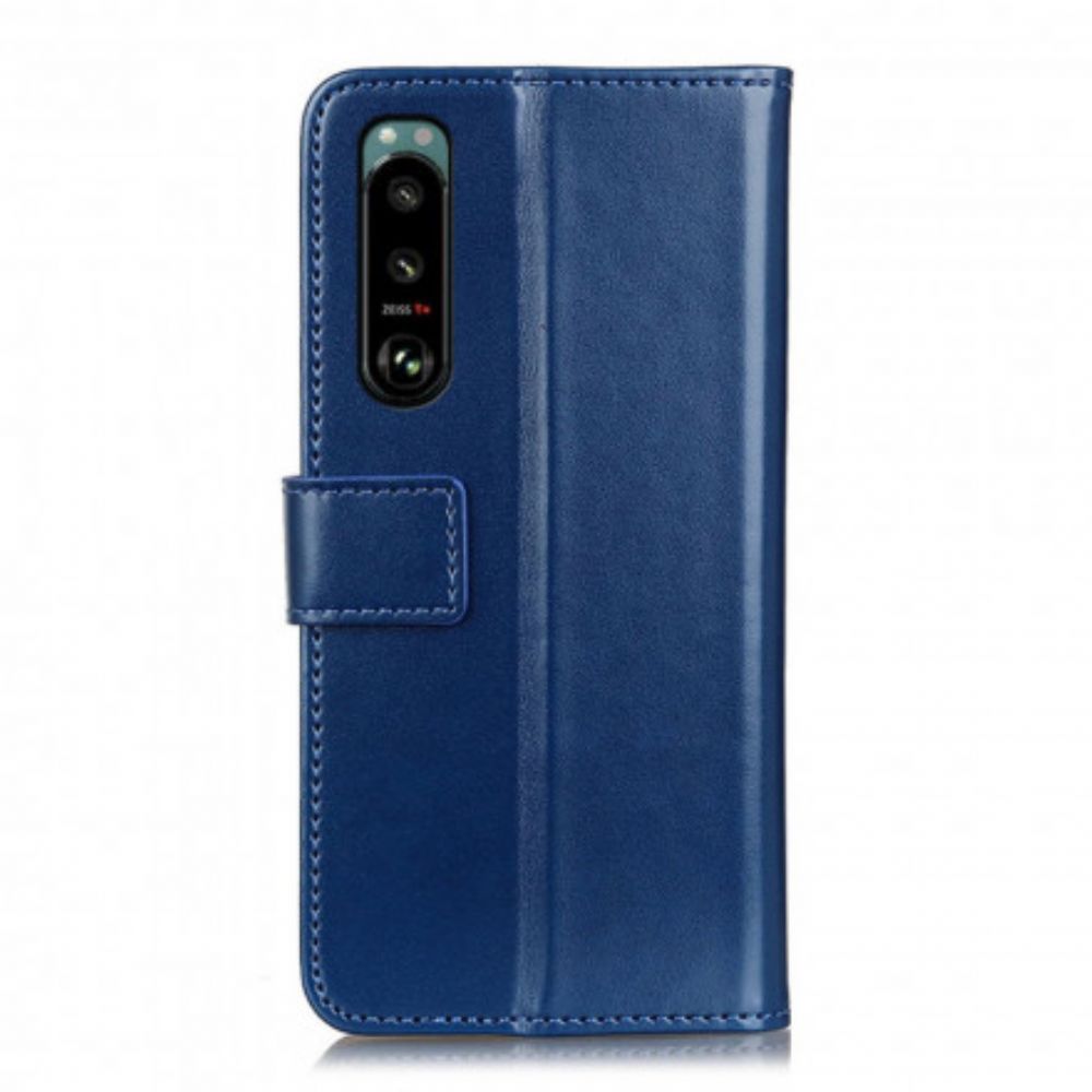 Flip Case Für Sony Xperia 5 III Tricolor Lederoptik