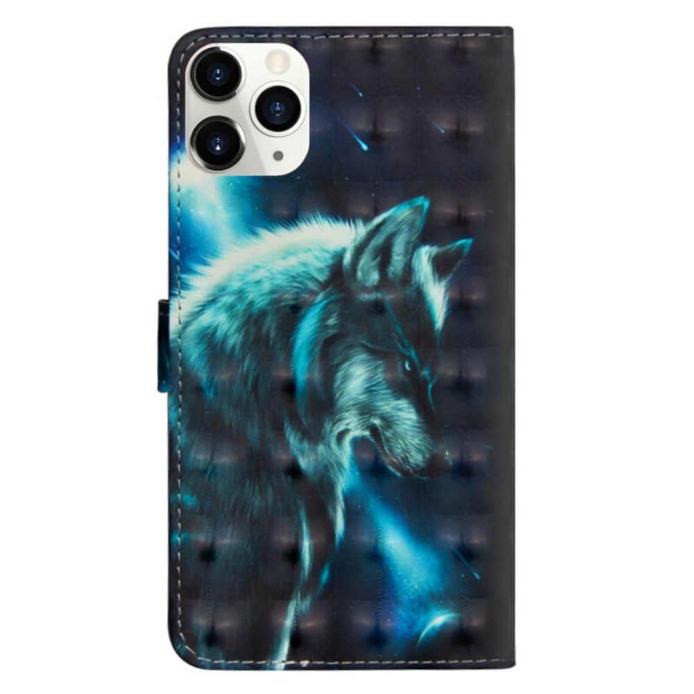 Flip Case Für iPhone 12 / 12 Pro Lichtfleck Majestätischer Wolf