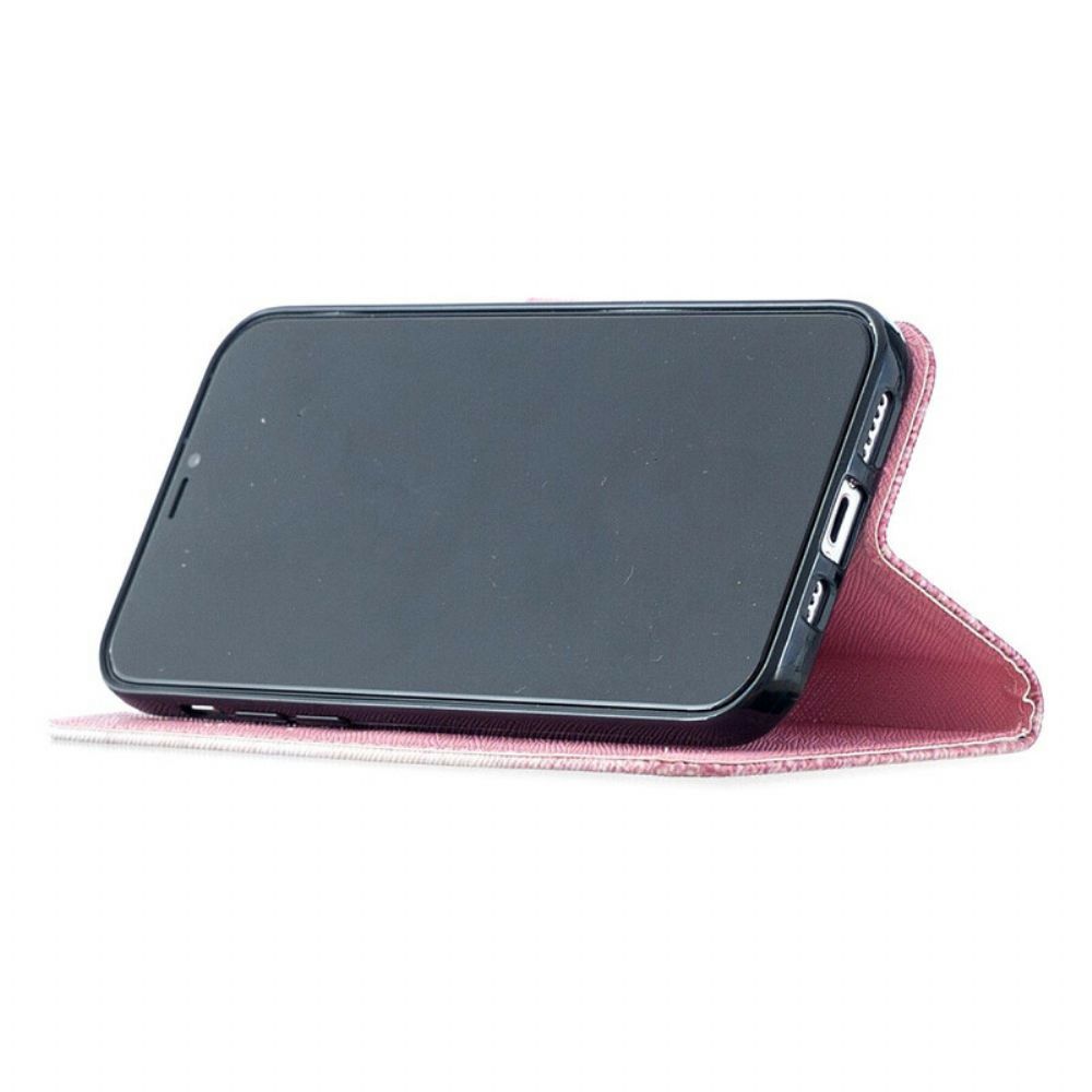 Flip Case Für iPhone 12 / 12 Pro Mit Kordel Marmorband