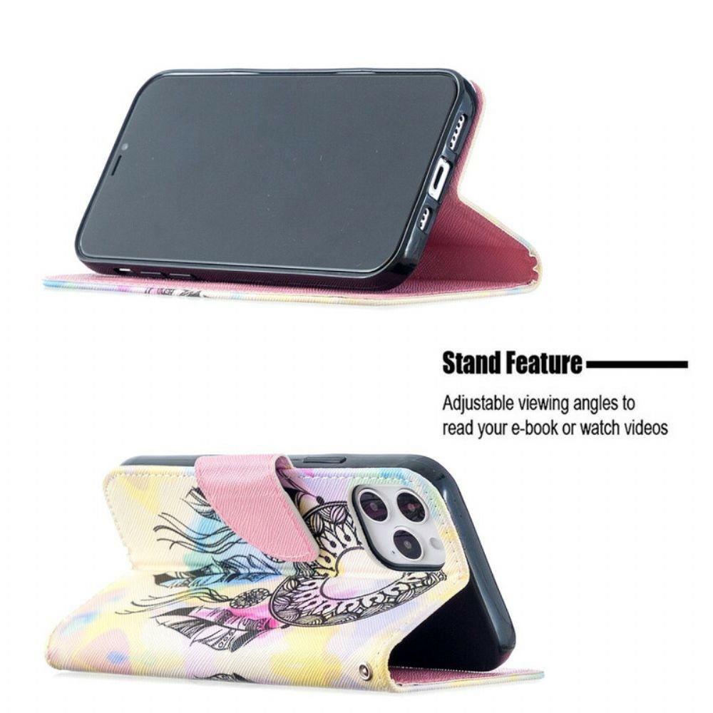 Flip Case Für iPhone 12 / 12 Pro Mit Kordel Riemen-traumfänger