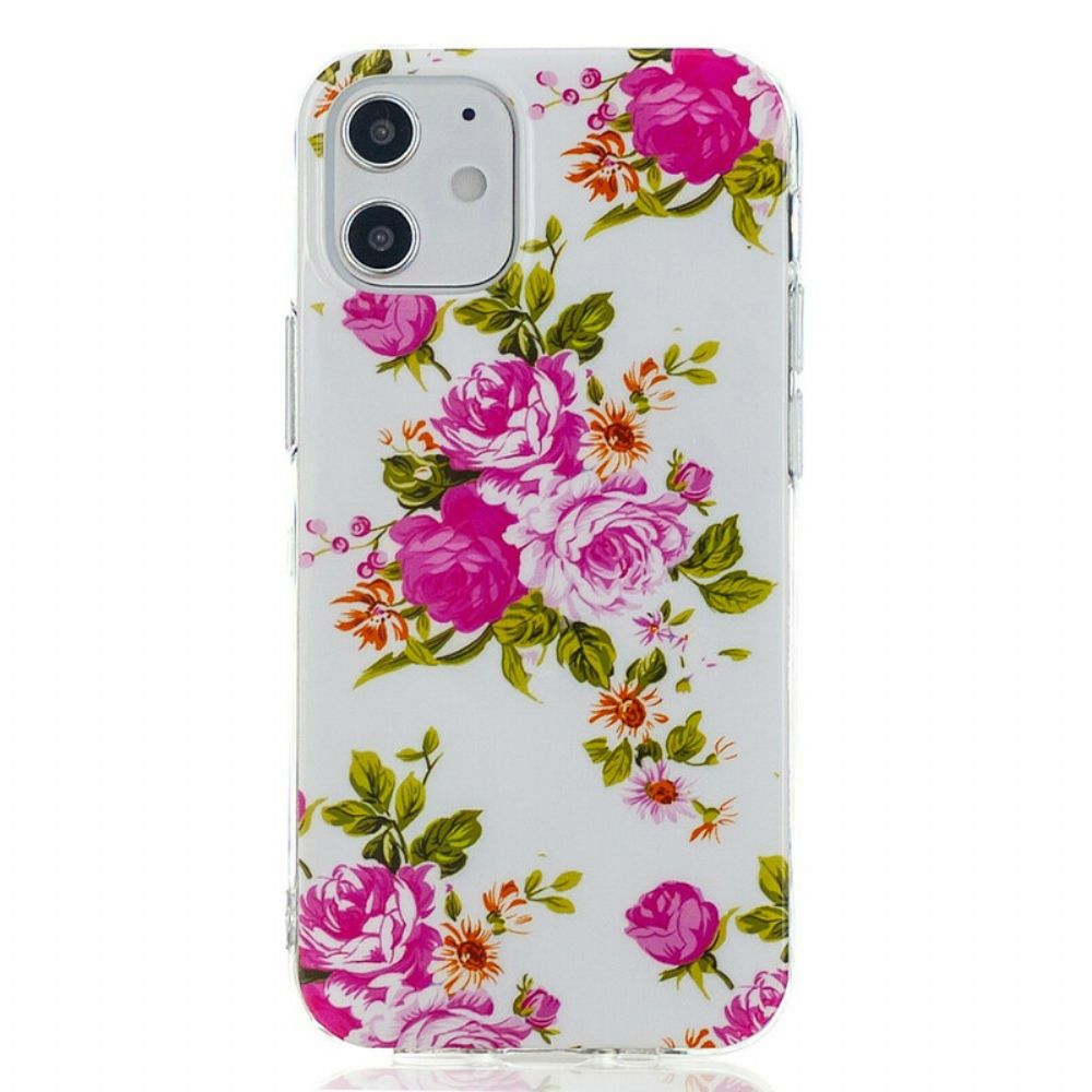 Hülle Für iPhone 12 / 12 Pro Fluoreszierende Freiheitsblumen
