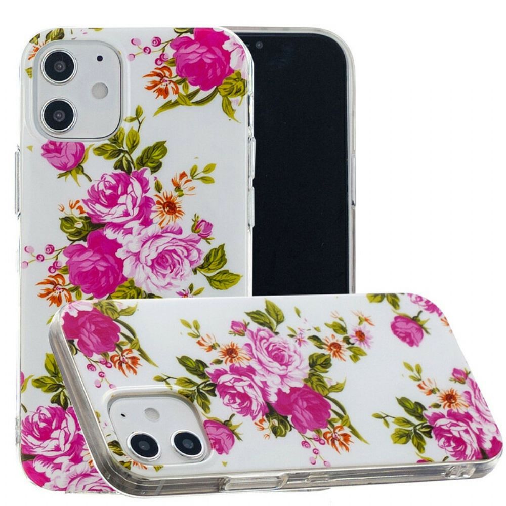 Hülle Für iPhone 12 / 12 Pro Fluoreszierende Freiheitsblumen