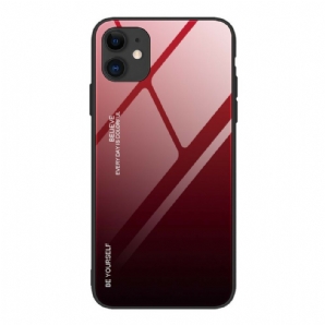 Hülle Für iPhone 12 / 12 Pro Sei Du Selbst Gehärtetes Glas