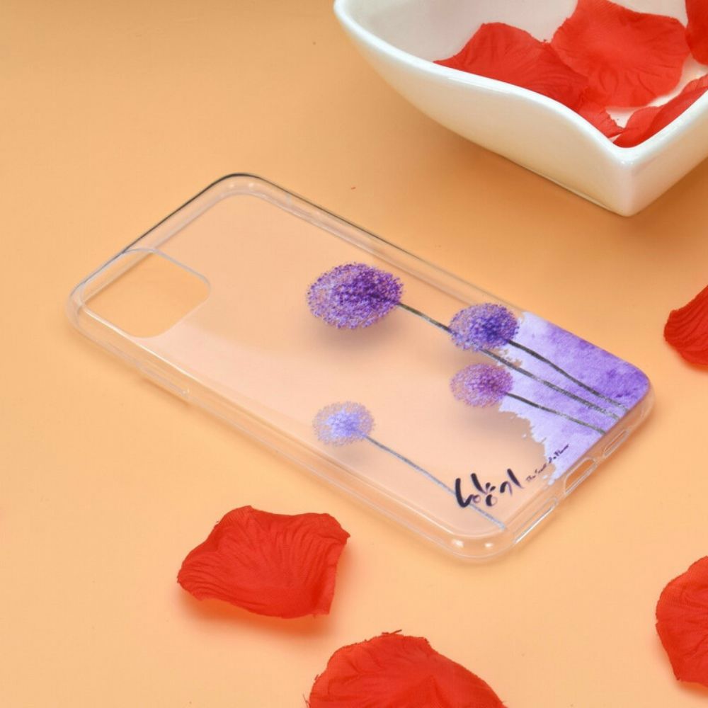 Hülle Für iPhone 12 / 12 Pro Transparenter Bunter Löwenzahn