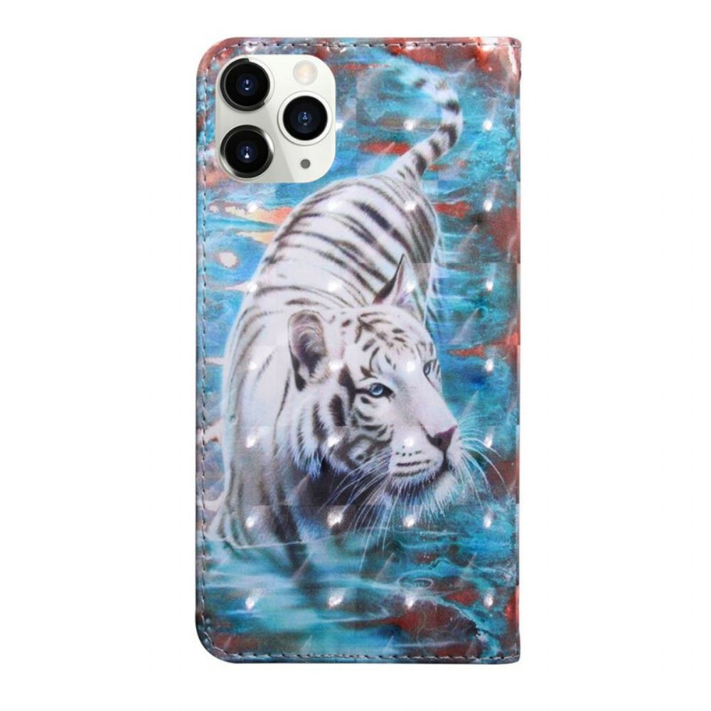 Lederhüllen Für iPhone 12 / 12 Pro Lichtfleck Lucian Der Tiger