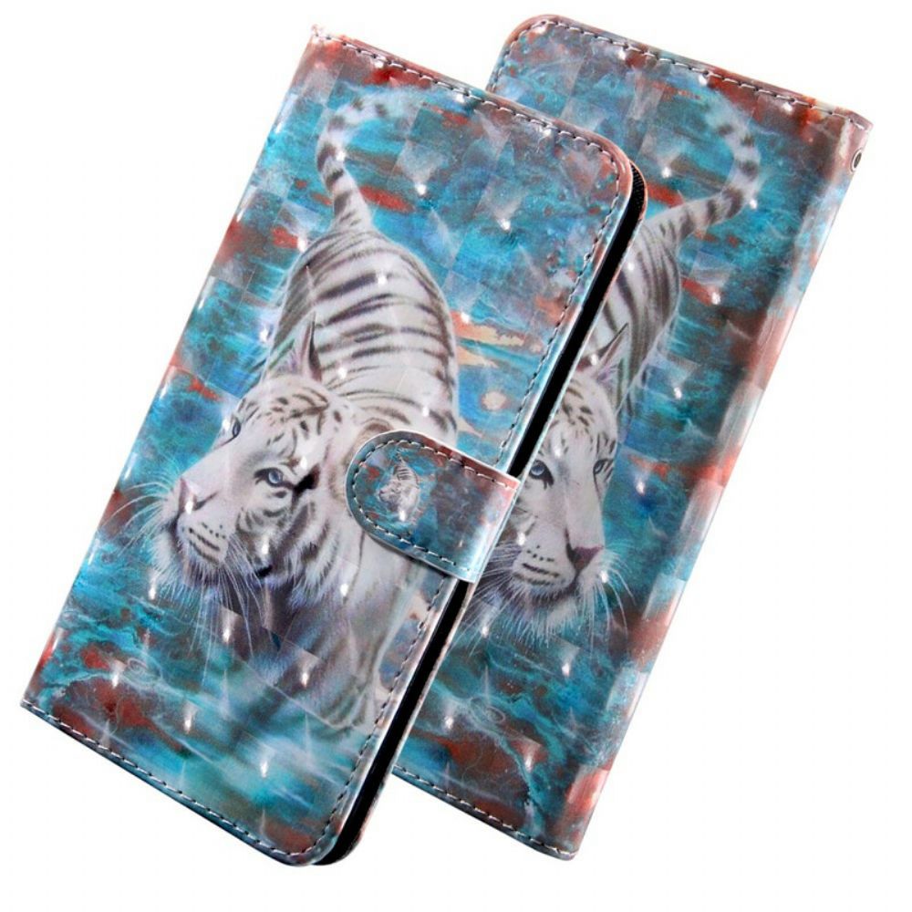 Lederhüllen Für iPhone 12 / 12 Pro Lichtfleck Lucian Der Tiger