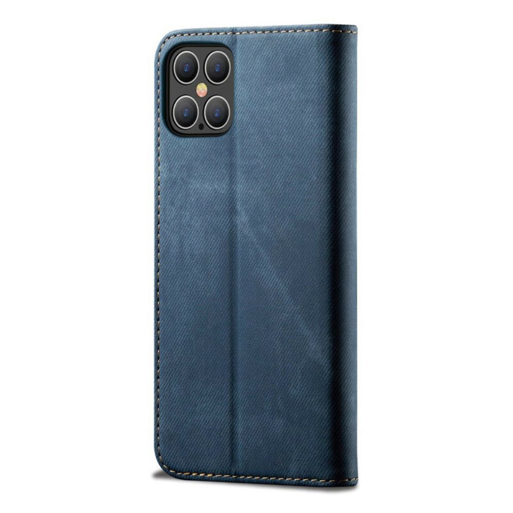 Schutzhülle Für iPhone 12 / 12 Pro Flip Case Lederimitat Mit Jeansstruktur