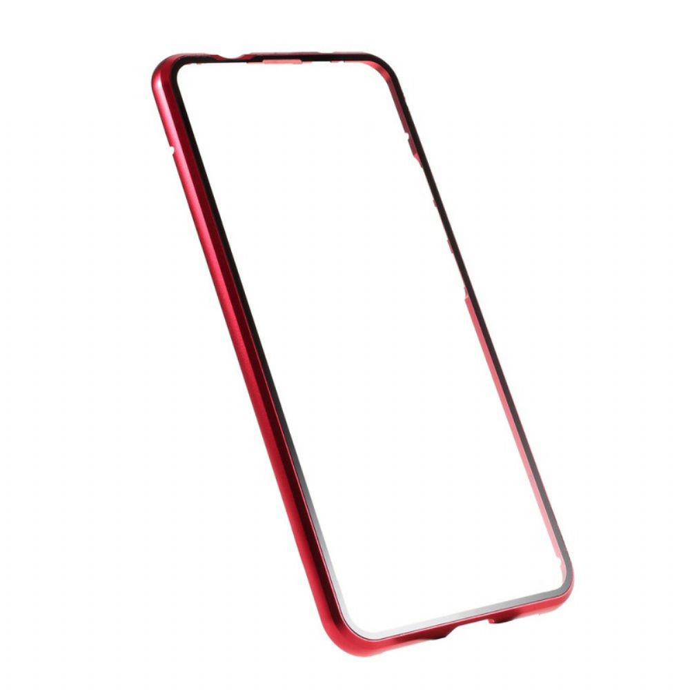 Hülle Für Poco F2 Pro Vorder- Und Rückseite Aus Gehärtetem Glas Und Metall