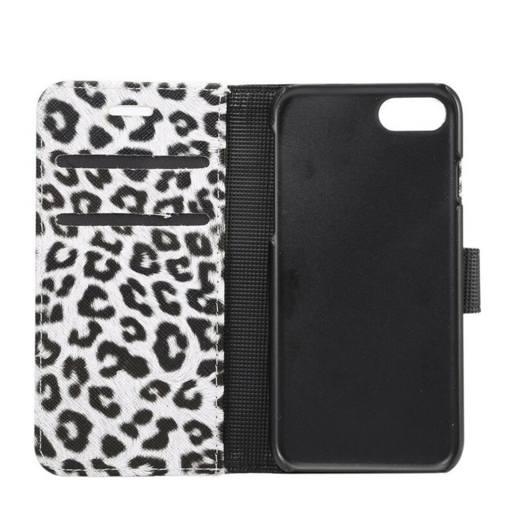 Flip Case Für iPhone SE 3 / SE 2 / 8 / 7 Leopard