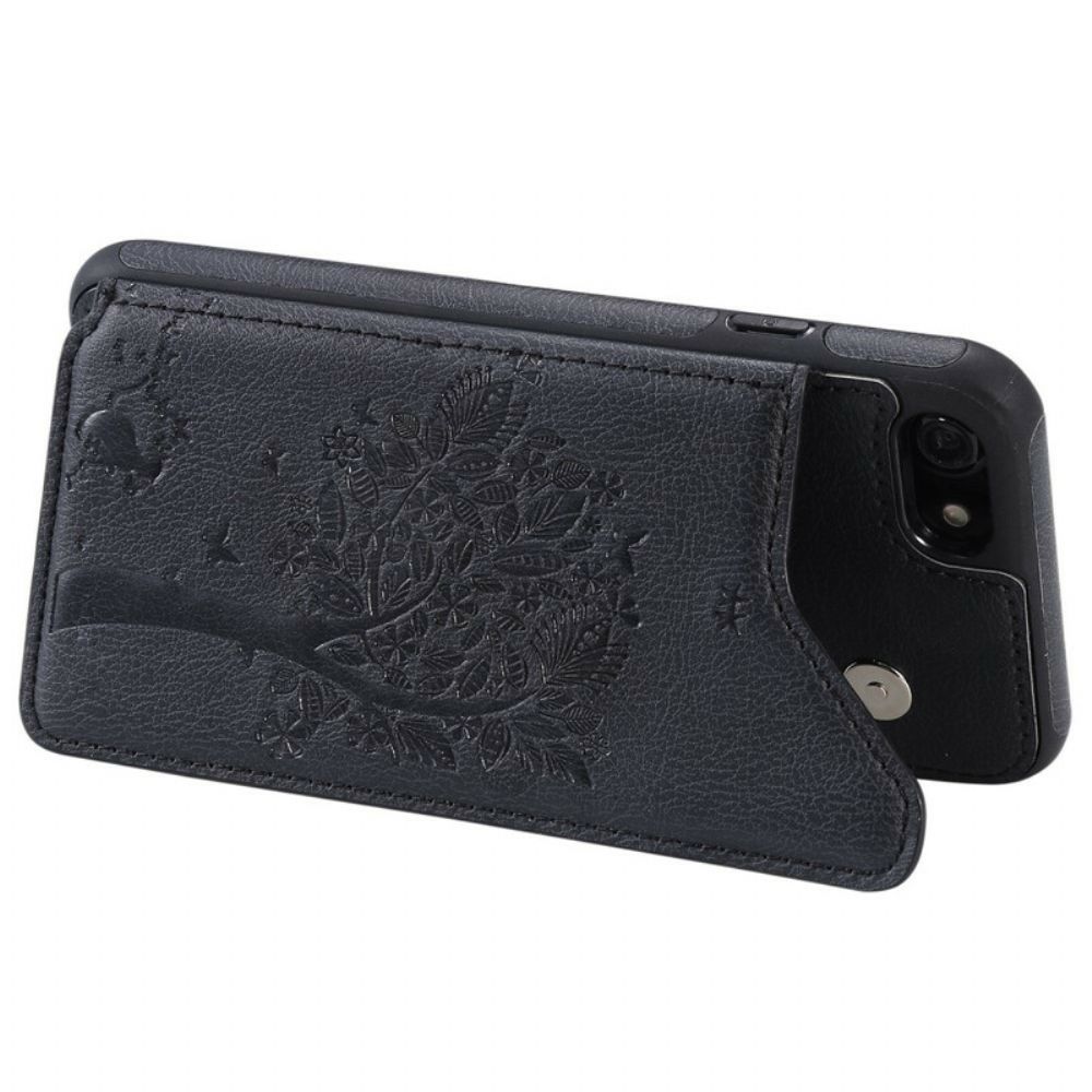 Handyhülle Für iPhone SE 3 / SE 2 / 8 / 7 Cat Printing Support Kartenhalter