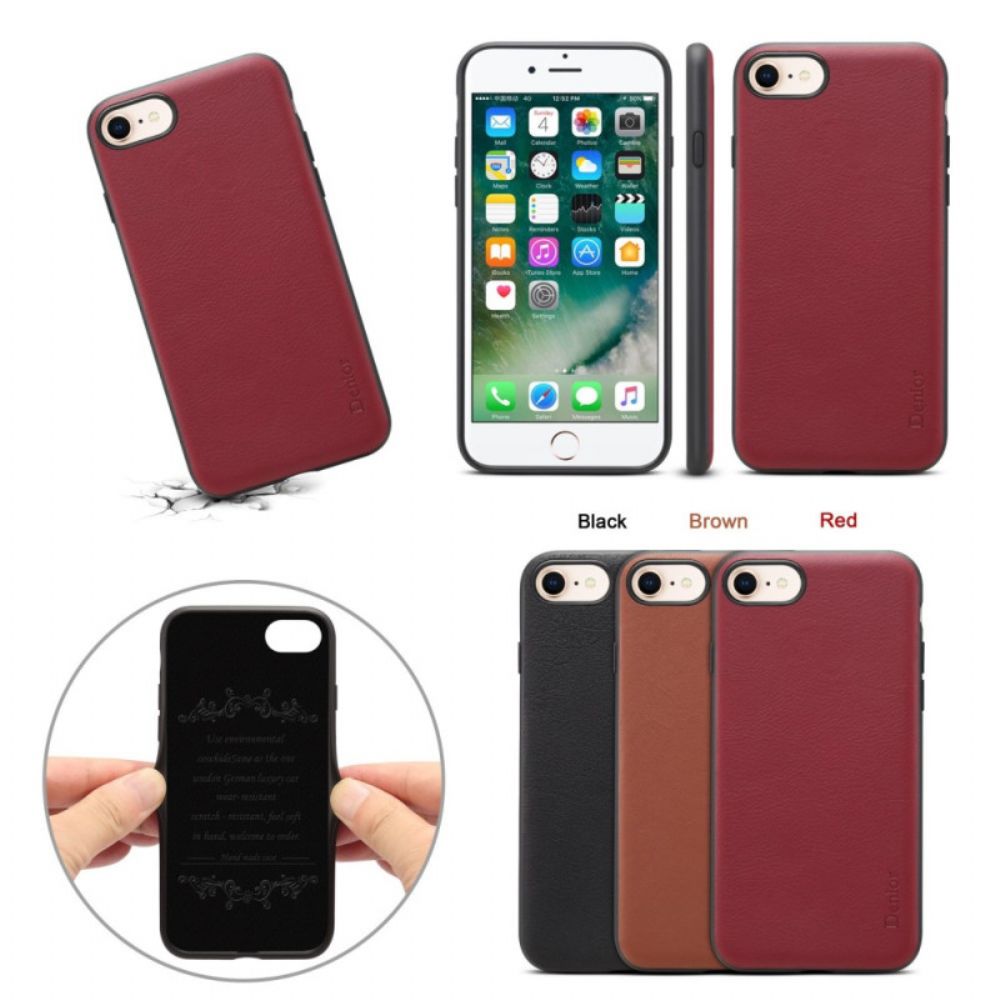 Handyhülle Für iPhone SE 3 / SE 2 / 8 / 7 Echtes Leder
